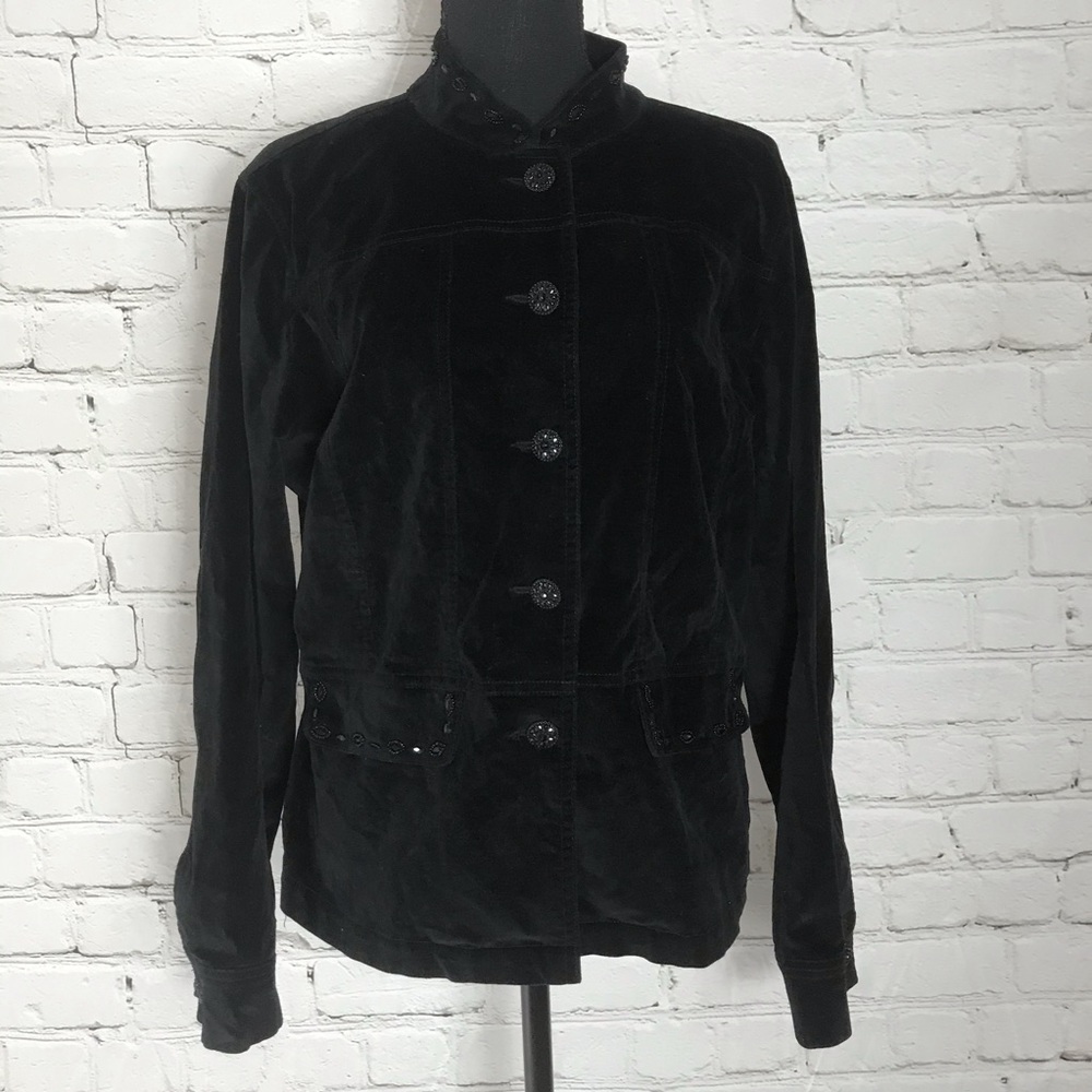 Birch hill Black Velvety Jacket with Beading